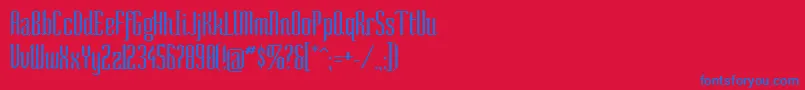 SoCondensed Font – Blue Fonts on Red Background