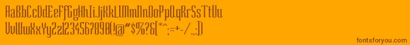 SoCondensed Font – Brown Fonts on Orange Background