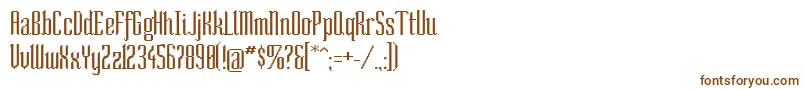 SoCondensed Font – Brown Fonts on White Background