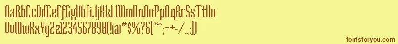 Шрифт SoCondensed – коричневые шрифты на жёлтом фоне