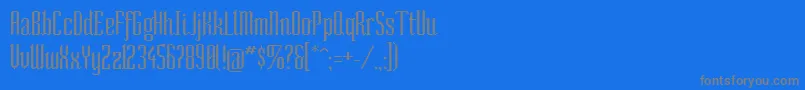 フォントSoCondensed – 青い背景に灰色の文字