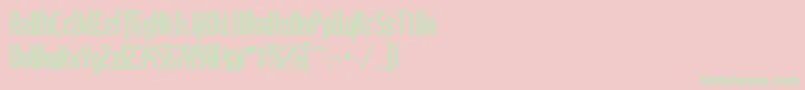 SoCondensed Font – Green Fonts on Pink Background