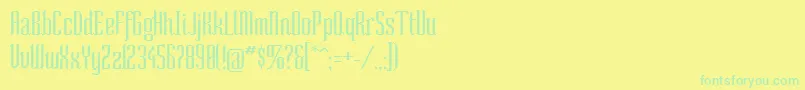 SoCondensed Font – Green Fonts on Yellow Background