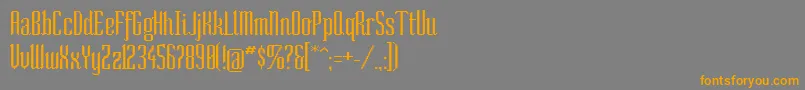 SoCondensed Font – Orange Fonts on Gray Background