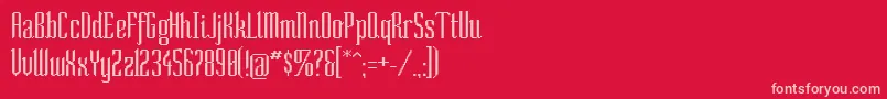 SoCondensed Font – Pink Fonts on Red Background