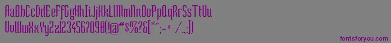 Шрифт SoCondensed – фиолетовые шрифты на сером фоне