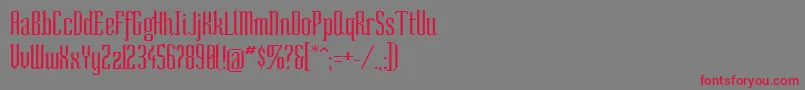 SoCondensed Font – Red Fonts on Gray Background