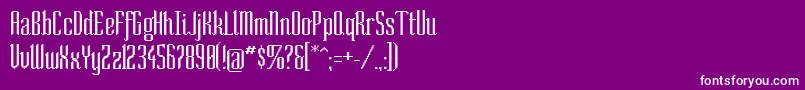 Шрифт SoCondensed – белые шрифты на фиолетовом фоне