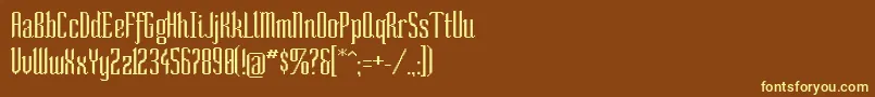 Шрифт SoCondensed – жёлтые шрифты на коричневом фоне