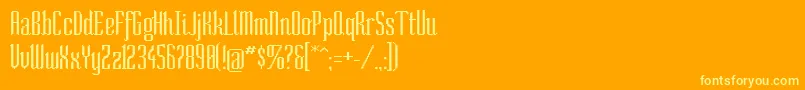 フォントSoCondensed – オレンジの背景に黄色の文字