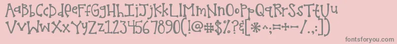 Kgmelonheadz Font – Gray Fonts on Pink Background