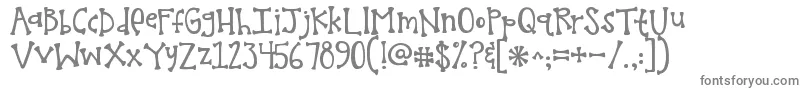 Kgmelonheadz-fontti – harmaat kirjasimet valkoisella taustalla