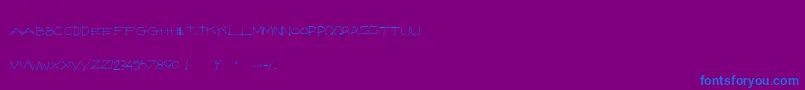 Шрифт TheHundredKing – синие шрифты на фиолетовом фоне