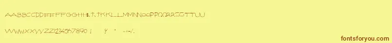 TheHundredKing-fontti – ruskeat fontit keltaisella taustalla