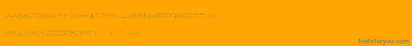 TheHundredKing-Schriftart – Graue Schriften auf orangefarbenem Hintergrund