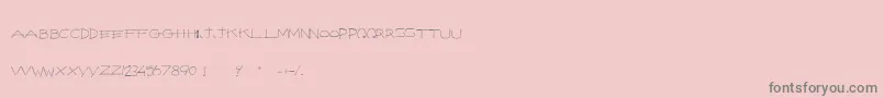 TheHundredKing Font – Gray Fonts on Pink Background