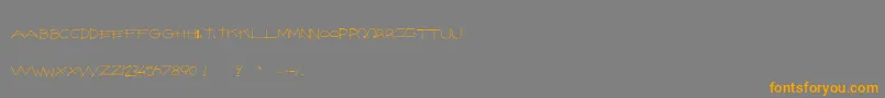TheHundredKing Font – Orange Fonts on Gray Background