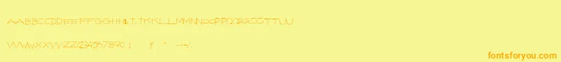 TheHundredKing Font – Orange Fonts on Yellow Background