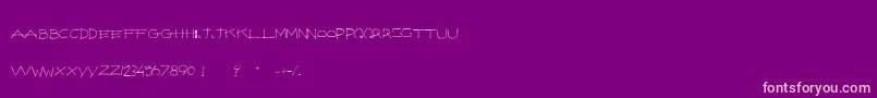 TheHundredKing Font – Pink Fonts on Purple Background