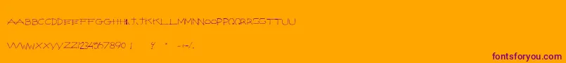 TheHundredKing-Schriftart – Violette Schriften auf orangefarbenem Hintergrund