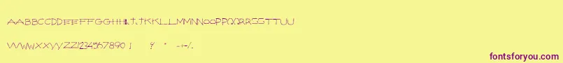 TheHundredKing Font – Purple Fonts on Yellow Background