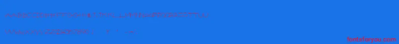 TheHundredKing Font – Red Fonts on Blue Background