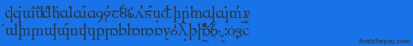 ElficCaslon Font – Black Fonts on Blue Background