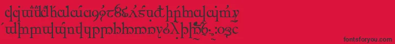 ElficCaslon Font – Black Fonts on Red Background