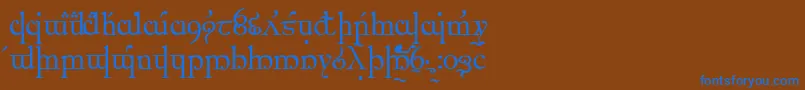 ElficCaslon Font – Blue Fonts on Brown Background
