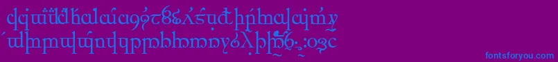 ElficCaslon Font – Blue Fonts on Purple Background