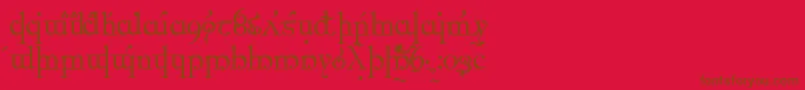 ElficCaslon Font – Brown Fonts on Red Background