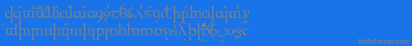 ElficCaslon Font – Gray Fonts on Blue Background