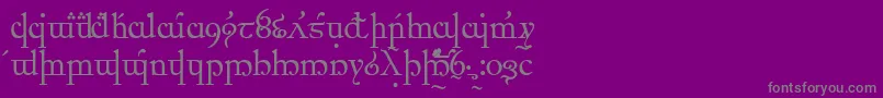 ElficCaslon Font – Gray Fonts on Purple Background