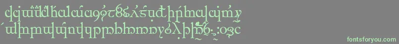 ElficCaslon Font – Green Fonts on Gray Background