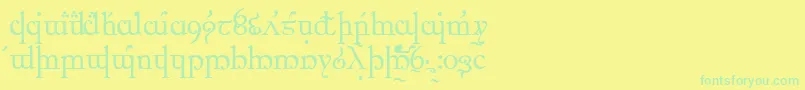 ElficCaslon Font – Green Fonts on Yellow Background