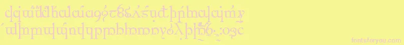 ElficCaslon Font – Pink Fonts on Yellow Background