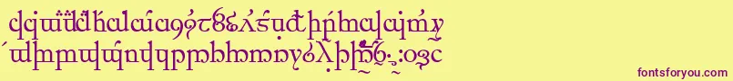 ElficCaslon Font – Purple Fonts on Yellow Background