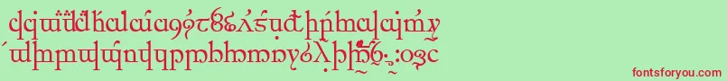 ElficCaslon Font – Red Fonts on Green Background