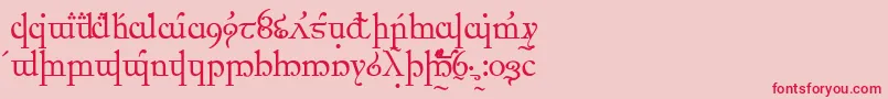 ElficCaslon Font – Red Fonts on Pink Background