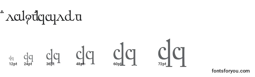 ElficCaslon Font Sizes