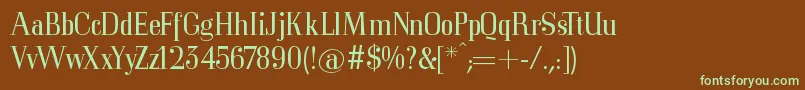 Mkorsair-fontti – vihreät fontit ruskealla taustalla