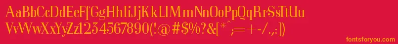 Mkorsair-Schriftart – Orangefarbene Schriften auf rotem Hintergrund