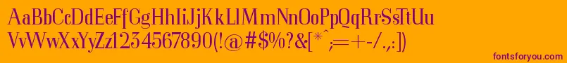 Шрифт Mkorsair – фиолетовые шрифты на оранжевом фоне