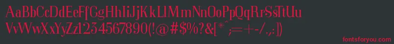Mkorsair Font – Red Fonts on Black Background