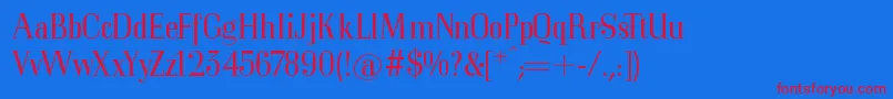 Шрифт Mkorsair – красные шрифты на синем фоне