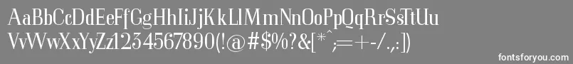 フォントMkorsair – 灰色の背景に白い文字