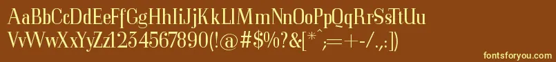 Mkorsair-fontti – keltaiset fontit ruskealla taustalla
