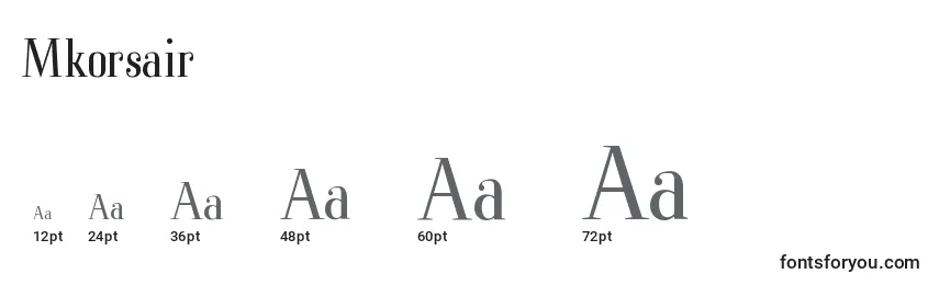Mkorsair Font Sizes