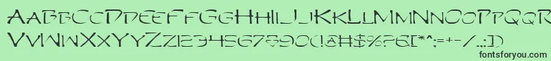 PerditionExpanded Font – Black Fonts on Green Background