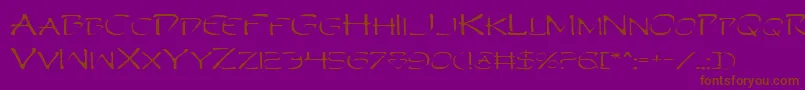 PerditionExpanded Font – Brown Fonts on Purple Background
